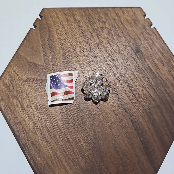 Beaded Clip on Earrings Iridescent Dragon Scale Jewelry - Picture 3 of 5